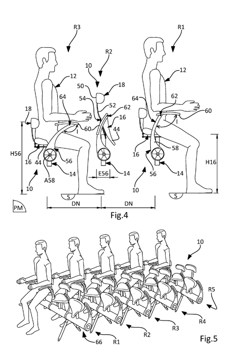 エアバスの最新航空機は遊園地のジェットコースターのような座席に！立ち席のモデルを特許出願 ！