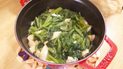 小松菜とうす揚げの煮浸し