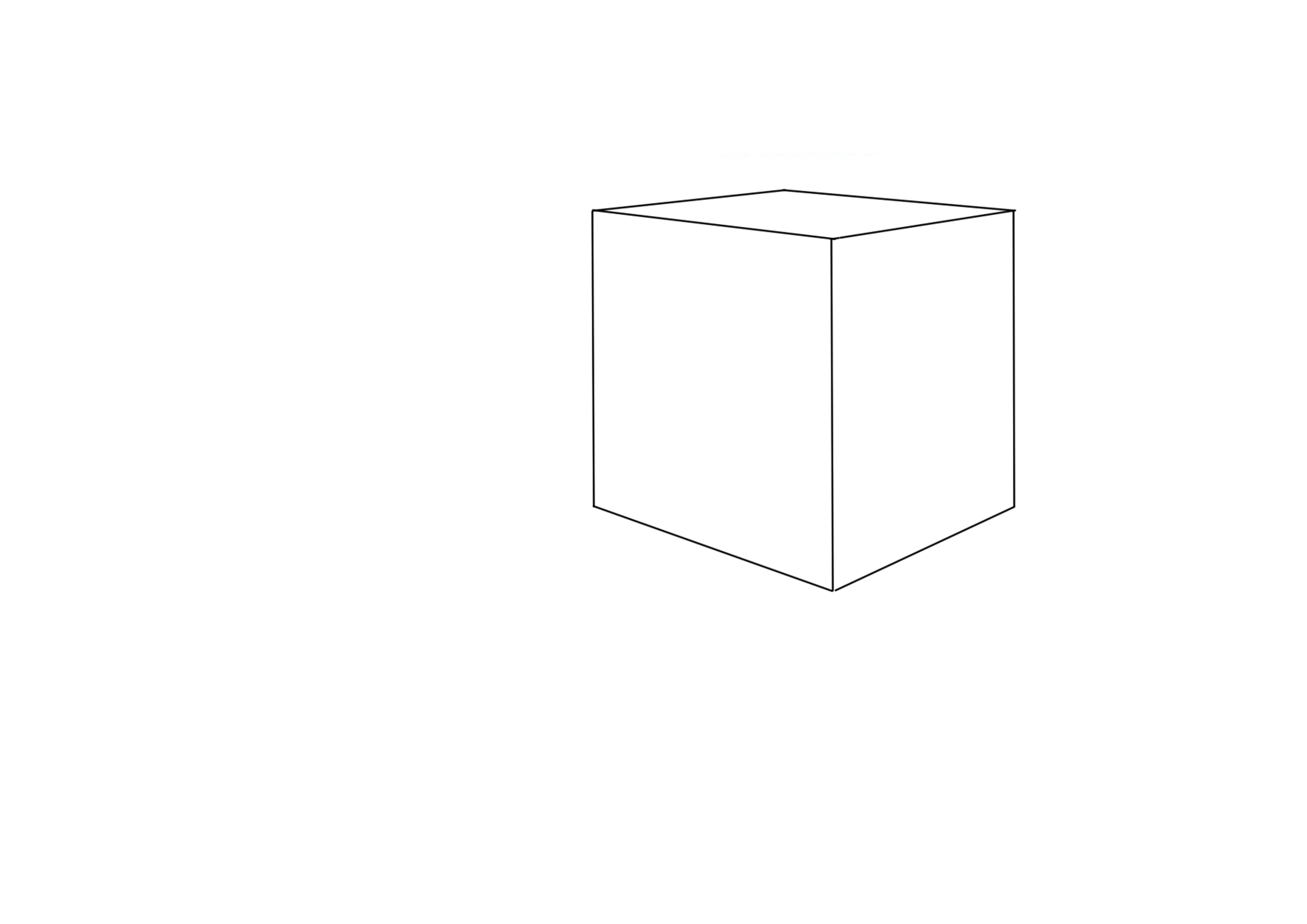 背景の練習 その9 立方体のスケールについて お絵描き練習記録